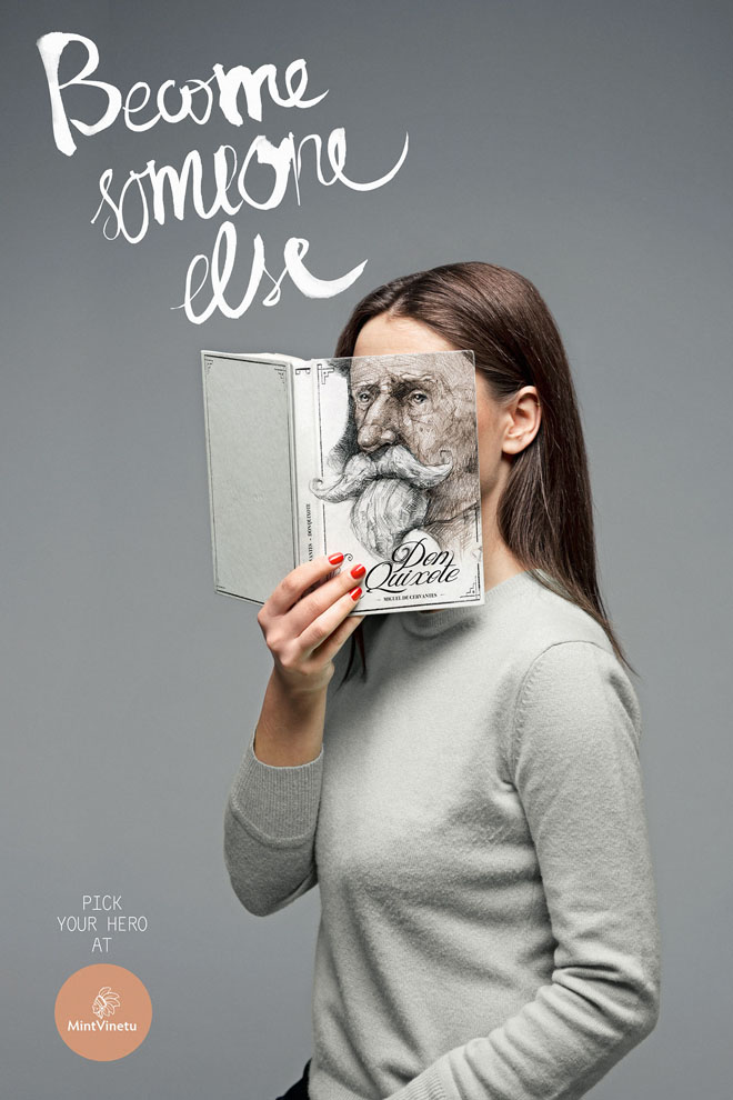 face with books